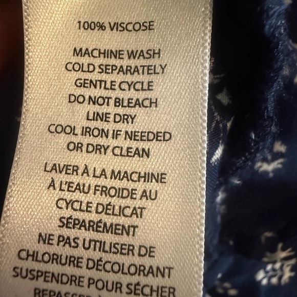 beachlunchlounge Navy Blue White Floral Sleeveless Flowy Boho dress size XL - Picture 11 of 11